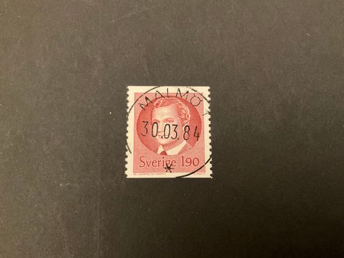 Arl XVI Gustaf typ II facit nr 1289 lyxstämplat MALMÖ 1