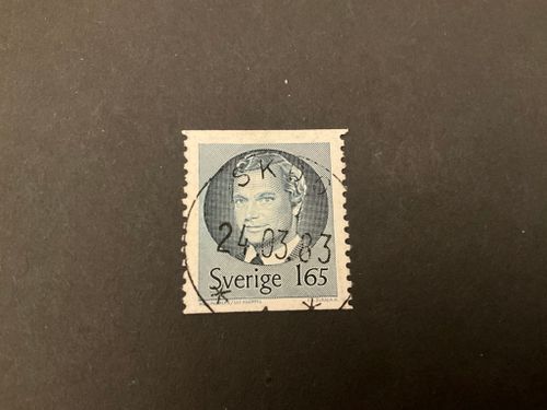 Carl XVI Gustaf typ II facit nr 1166 praktstämplat SKOG