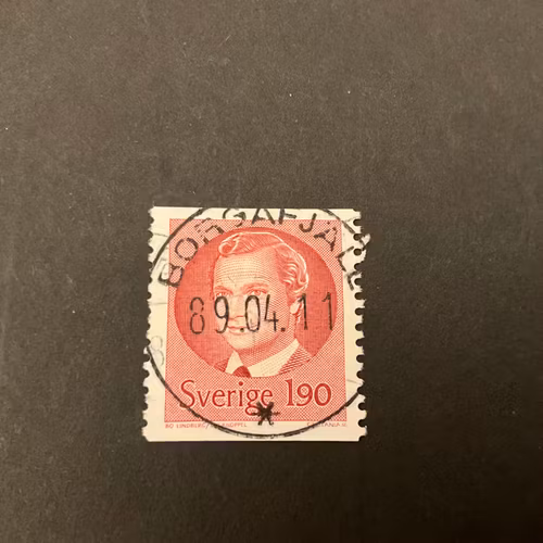 Carl XVI Gustaf typ II facit 1289 lyxstämplat BORGAFJÄLL