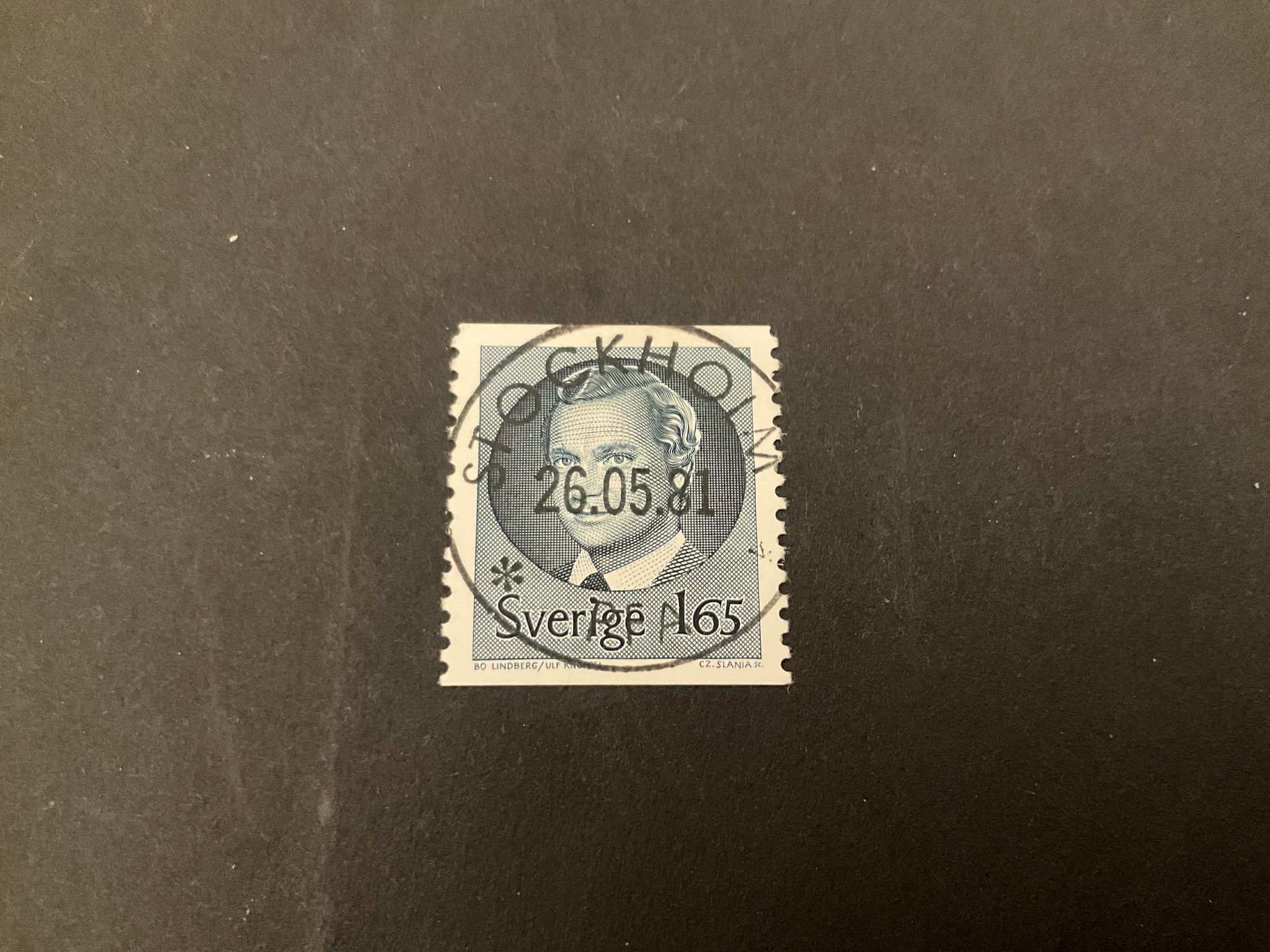 Carl XVI Gustaf typ II facit nr 1166 lyxstämplat STOCKHOLM