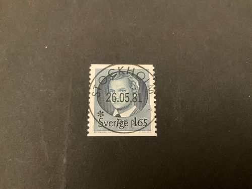 Carl XVI Gustaf typ II facit nr 1166 lyxstämplat STOCKHOLM