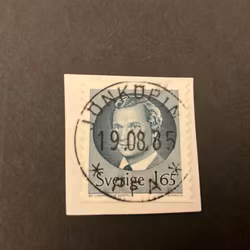 Carl XVI Gustaf typ II facit 1166 lyxstämplat på klipp JÖNKÖPING
