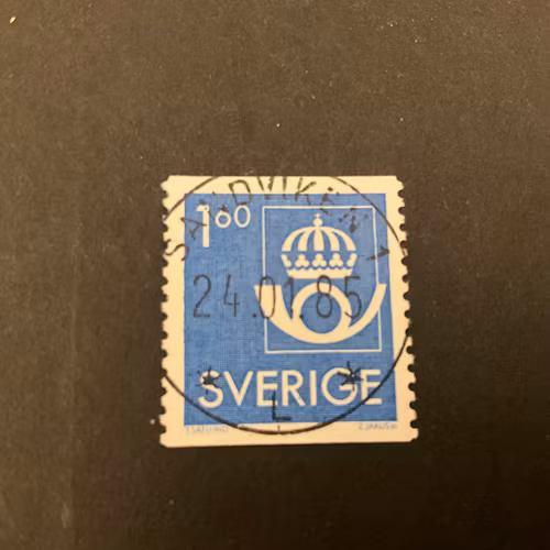 Postens emblem facit 1333 lyxstämplat SANDVIKEN 1
