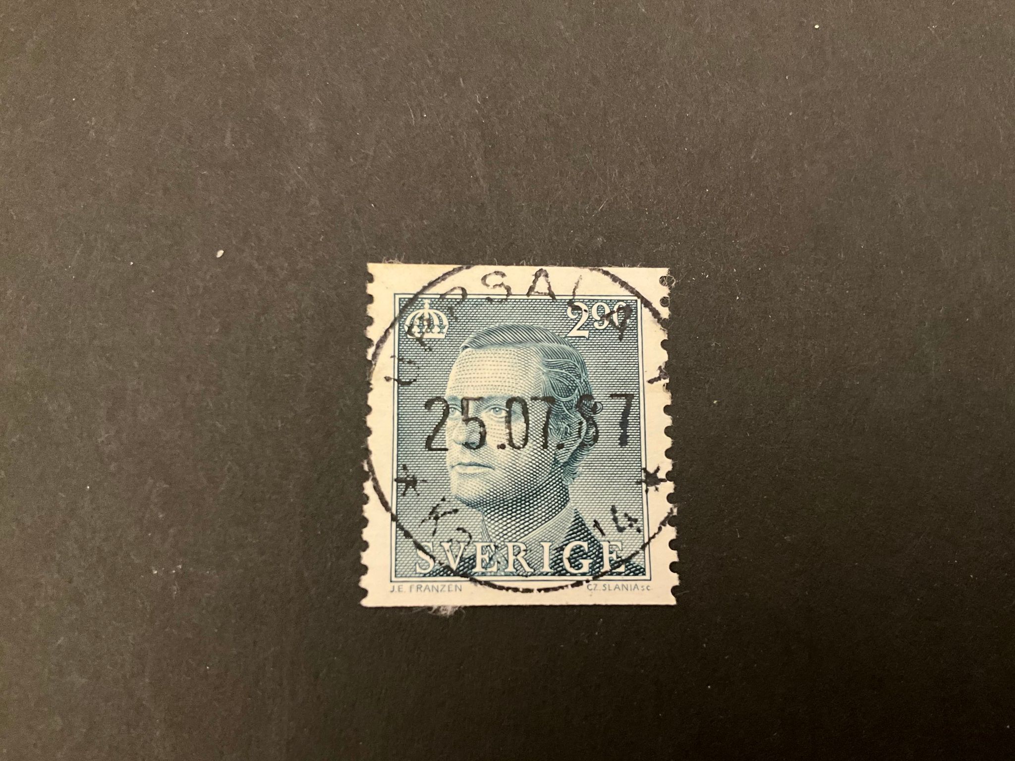Carl XVI Gustaf typ III facit nr 1387 lyxstämplat UPPSALA 1