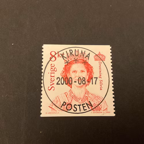 Drottning Silvia facit nr 2210 lyxstämplat KIRUNA