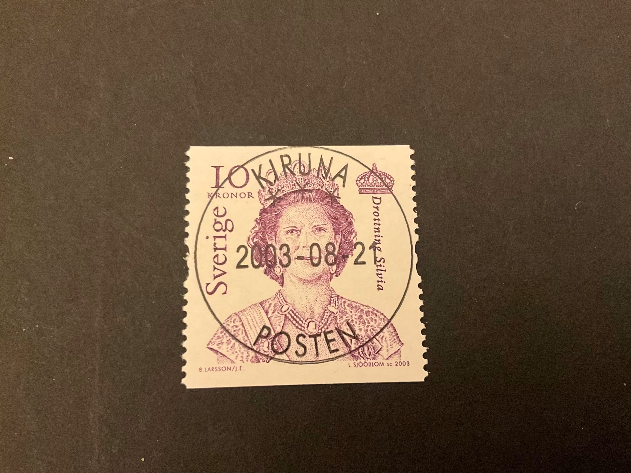 Drottning Silvia facit nr 2383 lyxstämplat KIRUNA