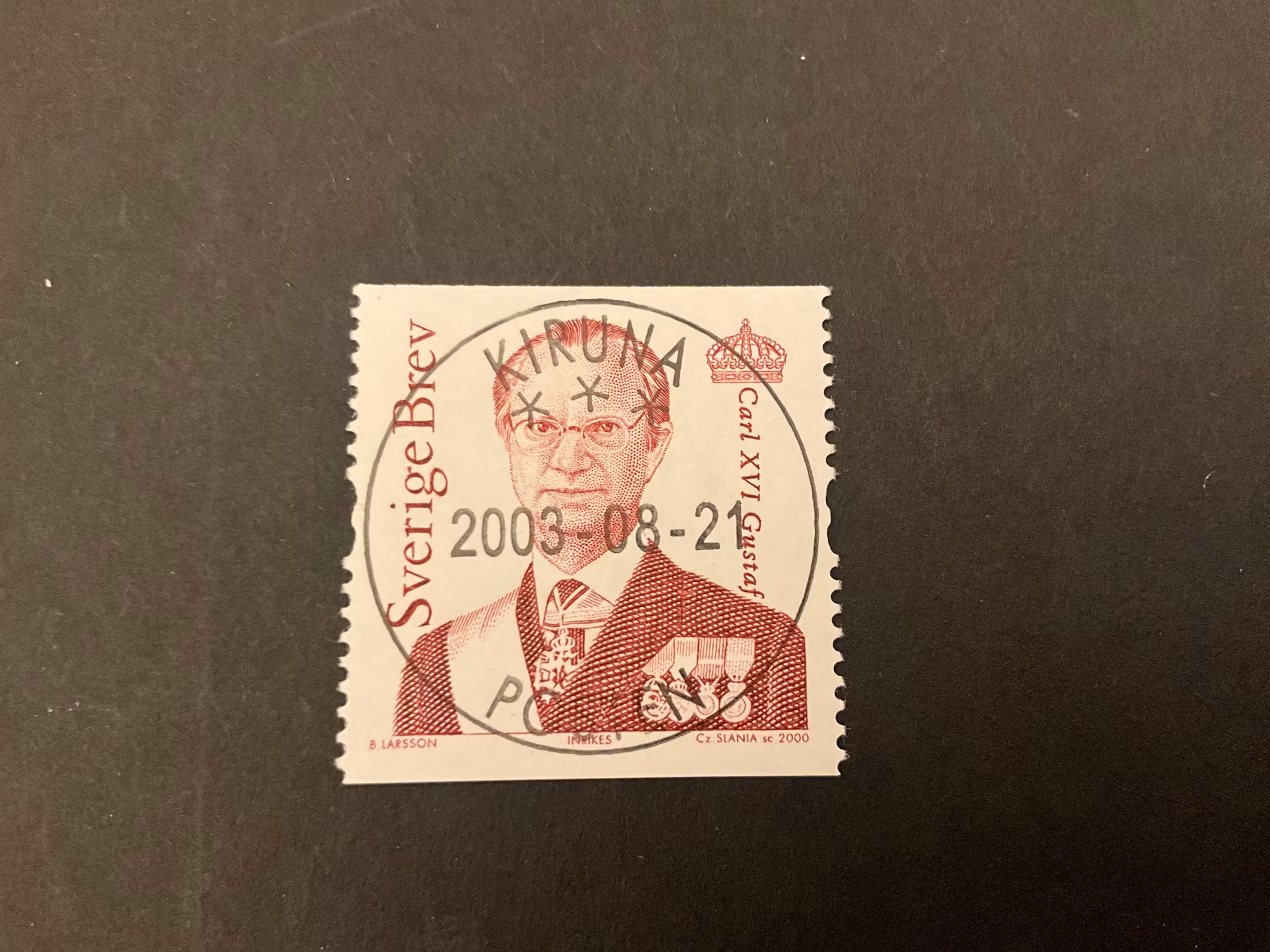 Carl XVI Gustaf facit nr 2382 lyxstämplat KIRUNA