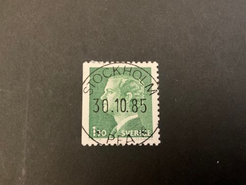 Carl XVI Gustaf typ I facit nr 952 B1 lyxstämplat STOCKHOLM