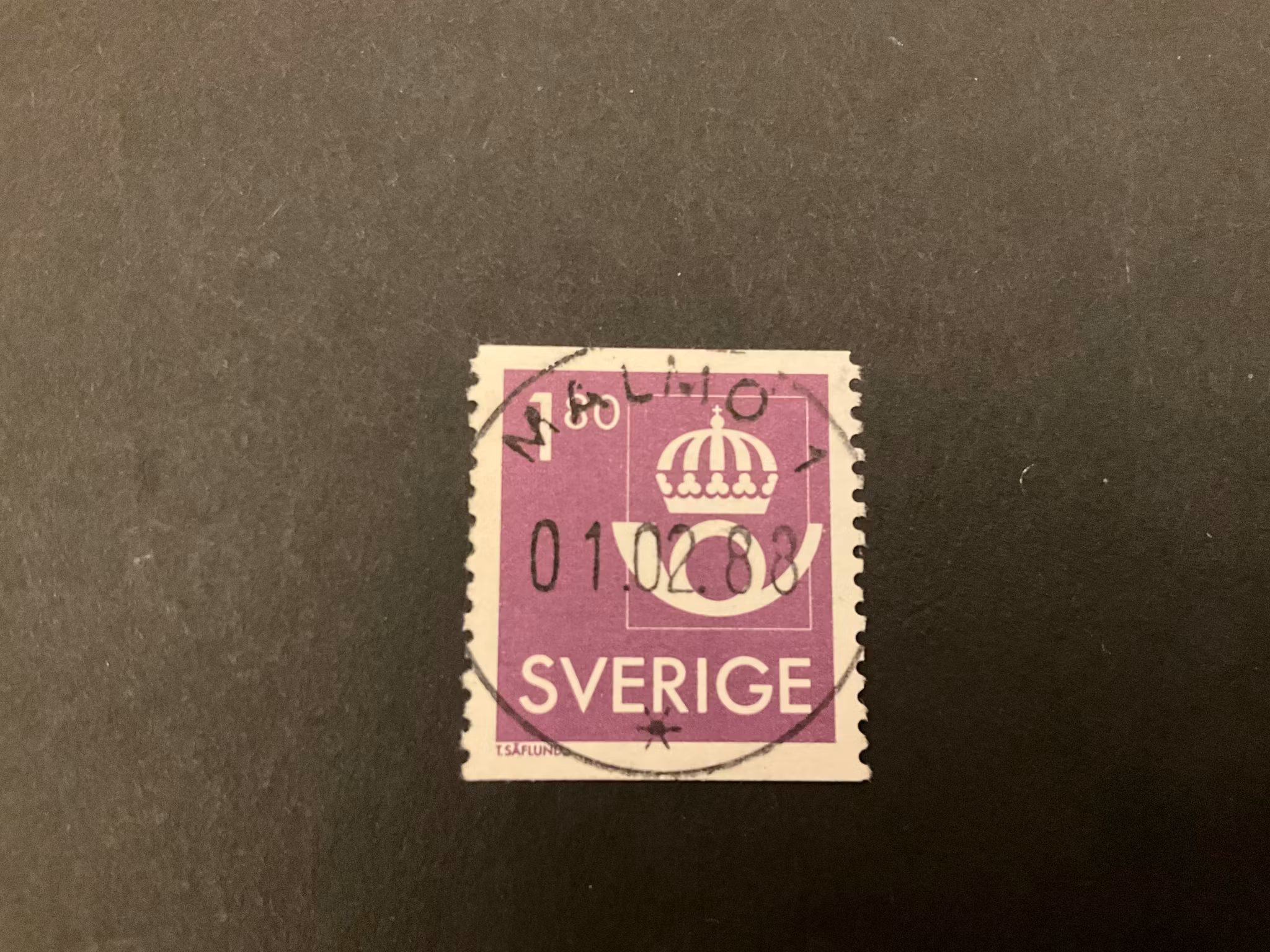 Postens emblem facit 1435 lyxstämplat MALMÖ 1