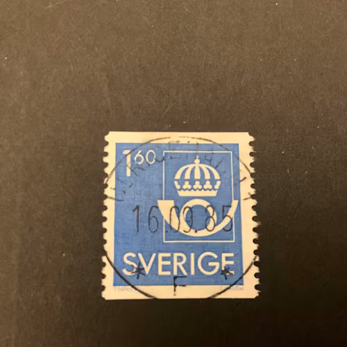 Postens emblem facit nr 1333 lystämplat ULRICEHAMN 1