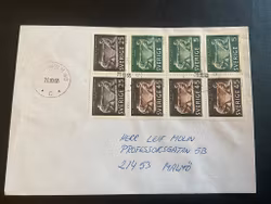 Axel Pettersson facit nr 639-641 på postgånget FDC stämplat Stockholm 40