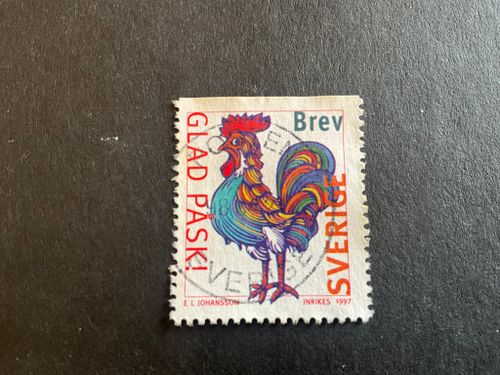 Glad påsk 1997 facit nr 2011 lyxstämplat POSTEN SVERIGE