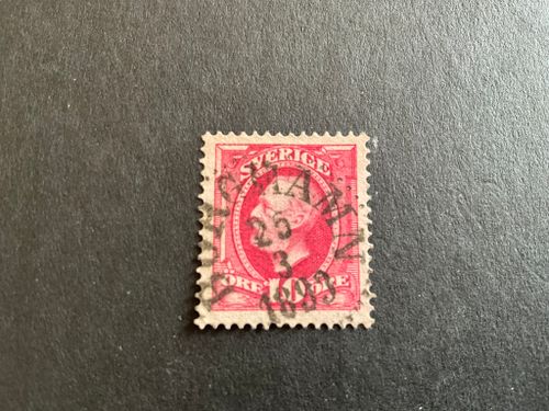 Oscar II facit 54 praktstämplat BORGHAMN