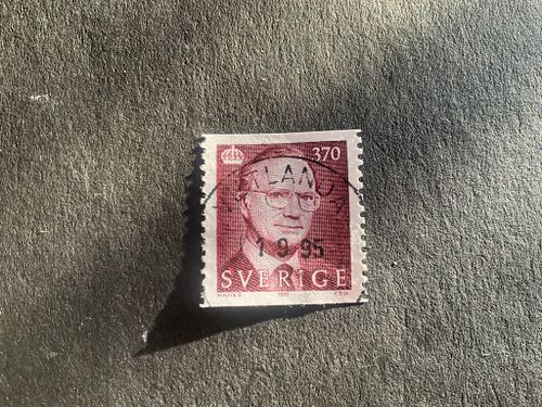 Carl XVI Gustaf typ V facit nr 1876 praktstämplat VETLANDA