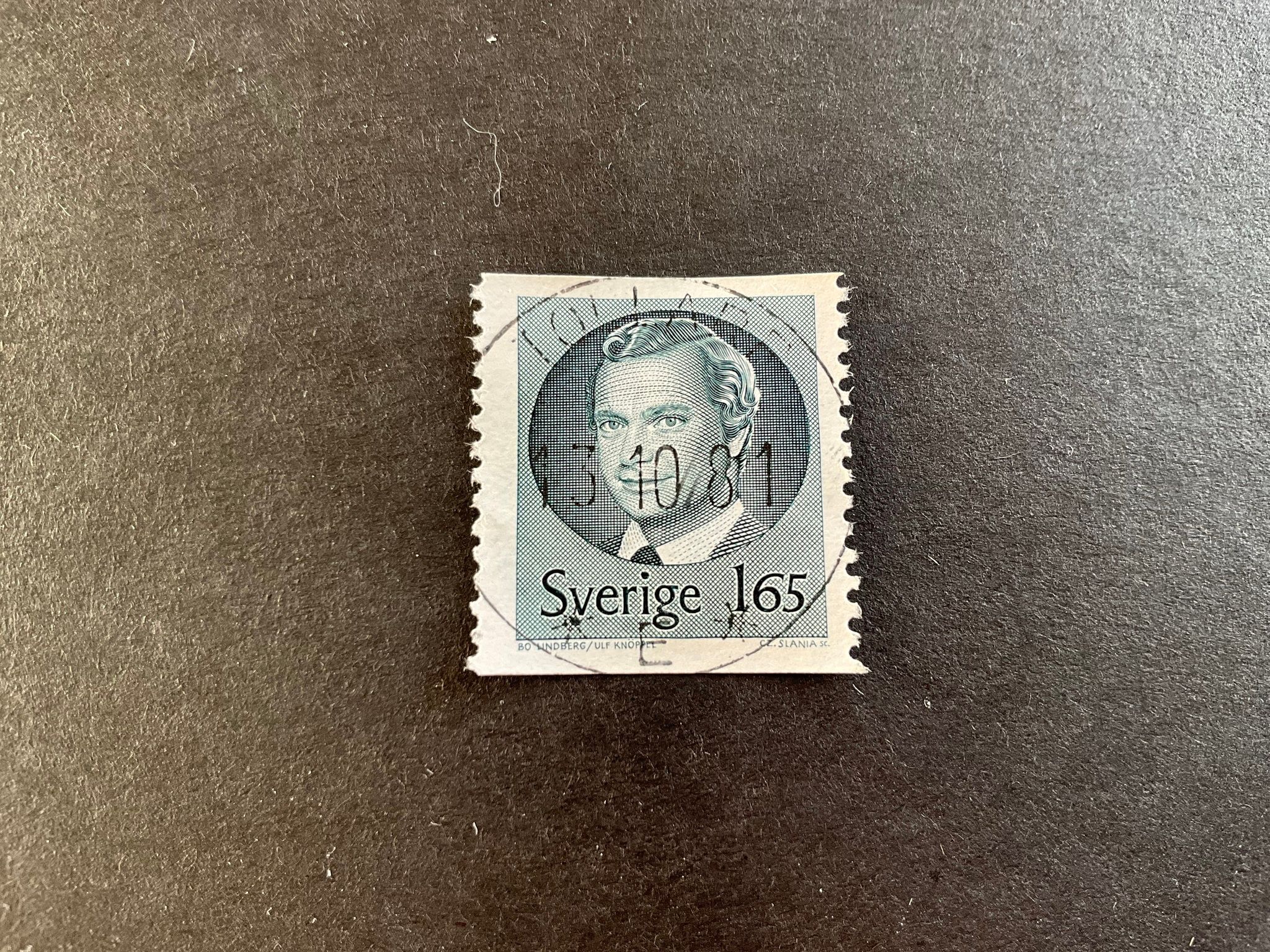 Carl XVI Gustaf Typ II facit nr 1166 lyxstämplat TOLLARP