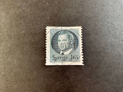 Carl XVI Gustaf Typ II facit nr 1166 lyxstämplat TOLLARP