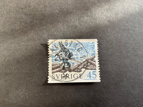 Timmerflottning facit nr 685 A praktstämplat HALMSTAD 1