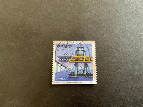 Öresundsbron byggs facit nr 2115 praktstämplat POSTEN SVERIGE