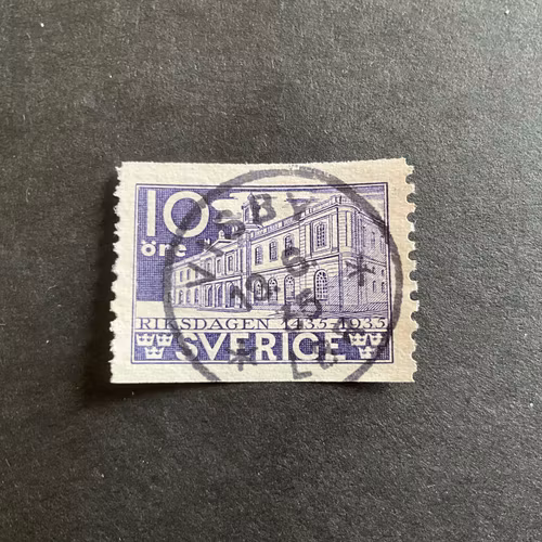 Riksdagen facit nr 241 A praktstämplat VISBY