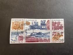 Svenskt näringsliv facit 702-707 i stämplat  block