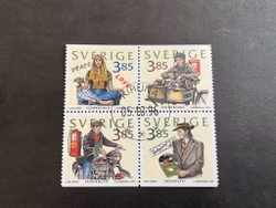 Fyra decennier facit nr 1981-1984 lyxstämplat block KIRUNA