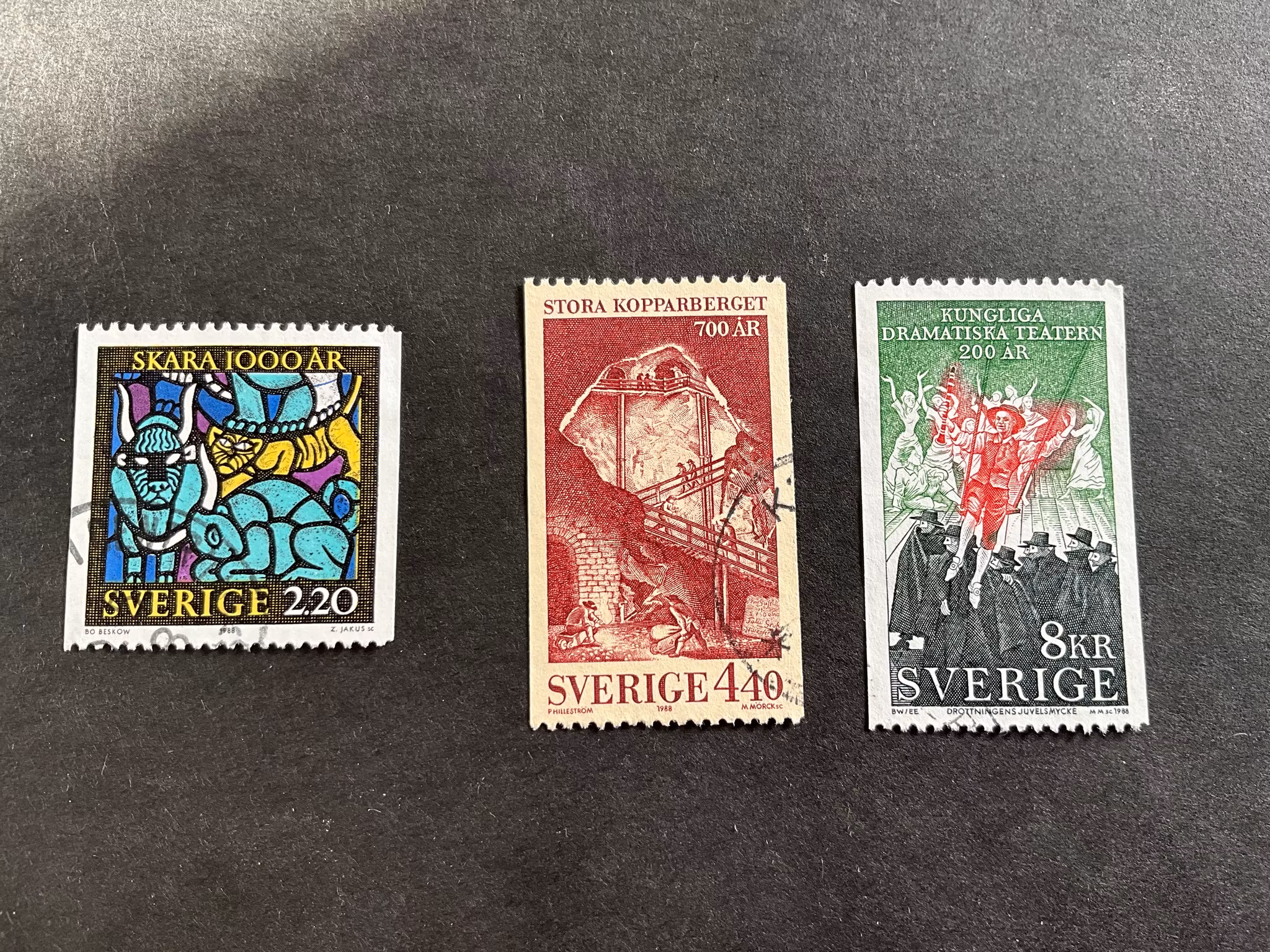 Jubileer facit nr 1509-1511 stämplad sats