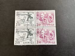 Europa XVIII facit nr 1558 SX i stämplat 4-block