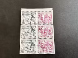 Europa XVIII facit nr 1558 SX i stämplat 6-block