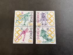 Olympiskt guld I) facit nr 1724-1725 SX stämplad sats