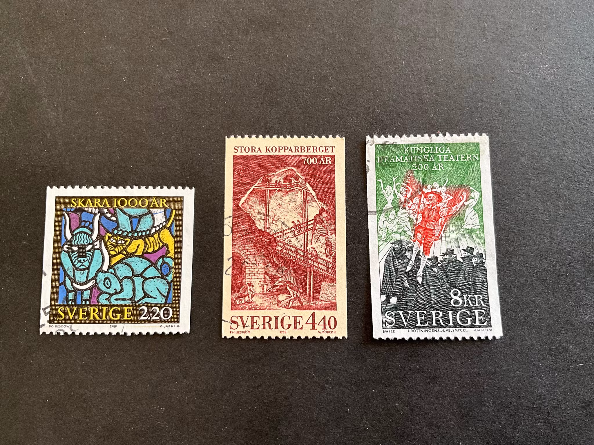 Jubileer facit nr 1509-1511 stämplad sats