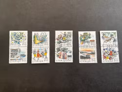 Rabattmärken X-midsommar facit nr 1504-1508 SX stämplade par