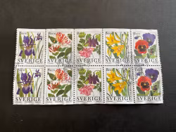 Trädgårdsblommor facit nr 2013-2017 BB i stämplat block