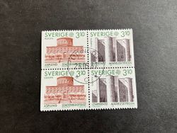 Europa XVI facit nr 1447 SX i lyxstämplat 4-block LIDINGÖ 8