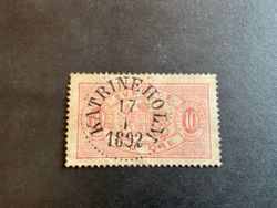 Tjänstefrimärke TJ 16 A lyxstämplat KATRINEHOLM