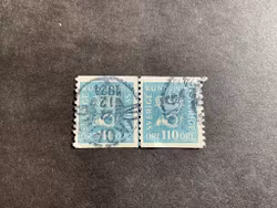 Postemblem facit nr 169 cxz stämplat par med lödskarvslinje