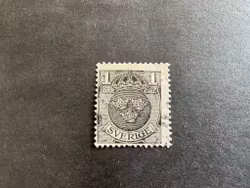 Lilla riksvapnet facit nr 71 cx stämplat märke