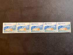 Postdilligenser facit nr 808 i postfriskt 5-strip