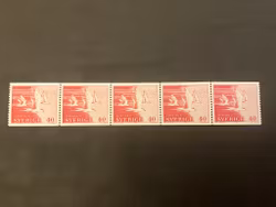 Flykting 71 facit nr 723 postfriskt 5-strip