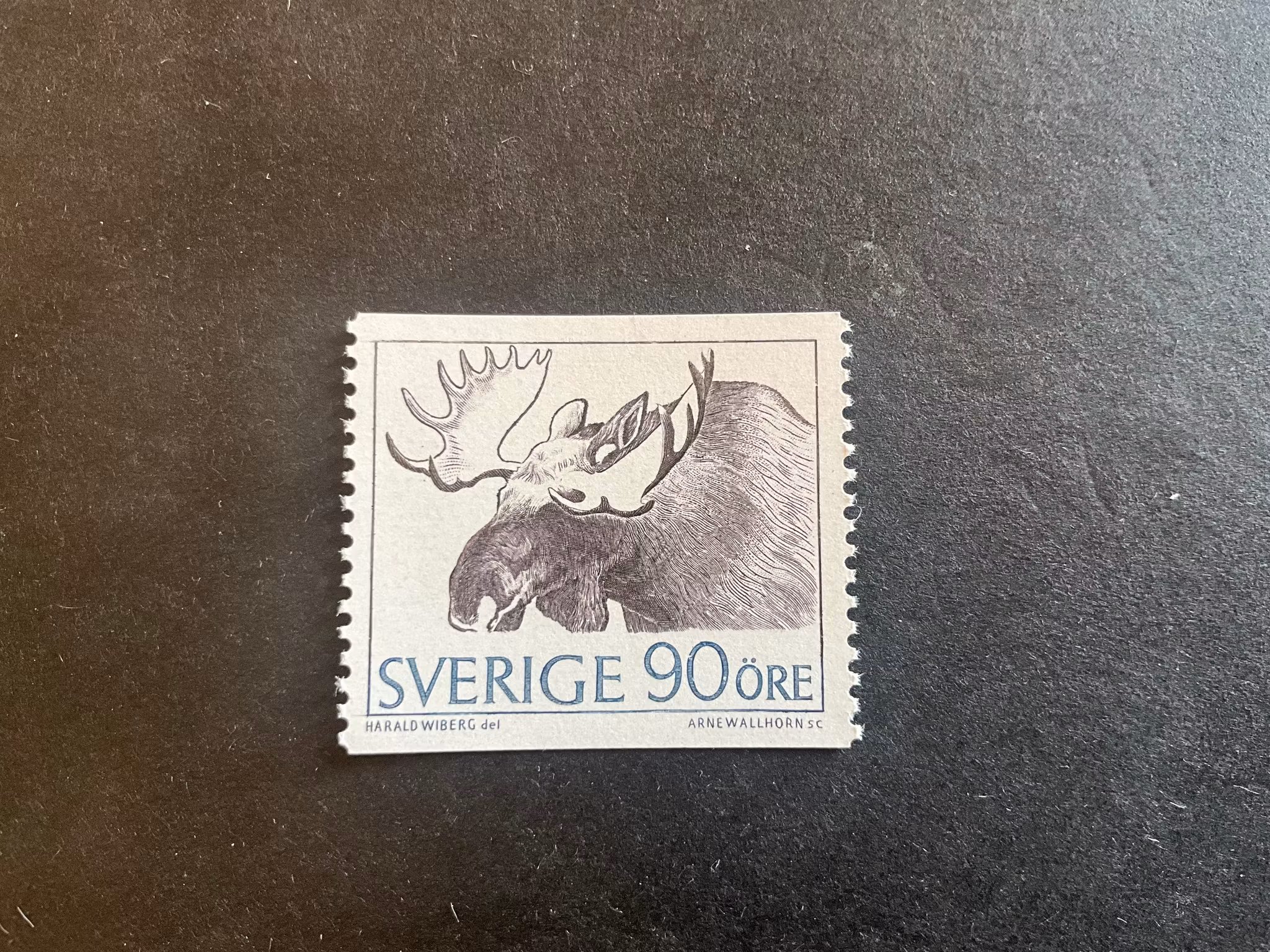 Bruksfrimärken facit nr 615 A2 med öppen mule postfriskt