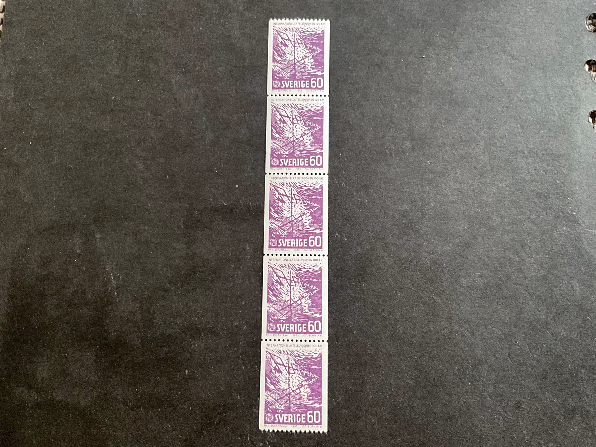 Teleunionen facit nr 564 A postfriskt 5-strip