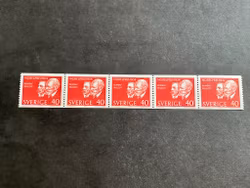 Nobelpristagare 1904 facit nr 560 A postfriskt 5-strip