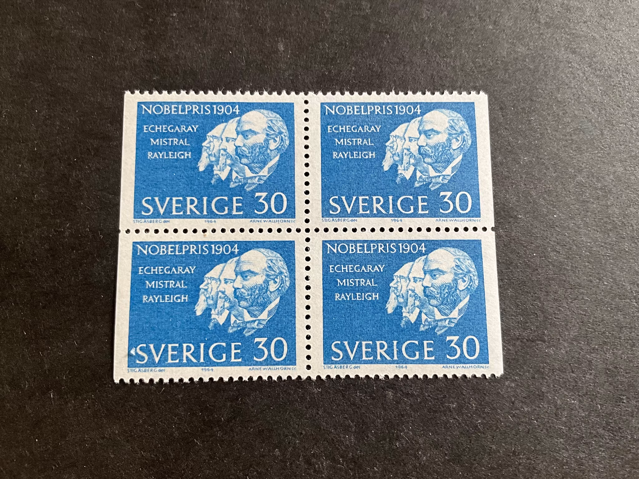 Nobelpristagare 1904 facit nr 559 BB postfriskt 4-block