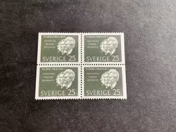 Nobelpristagare 1903 facit nr 553 BB i postfriskt 4-block