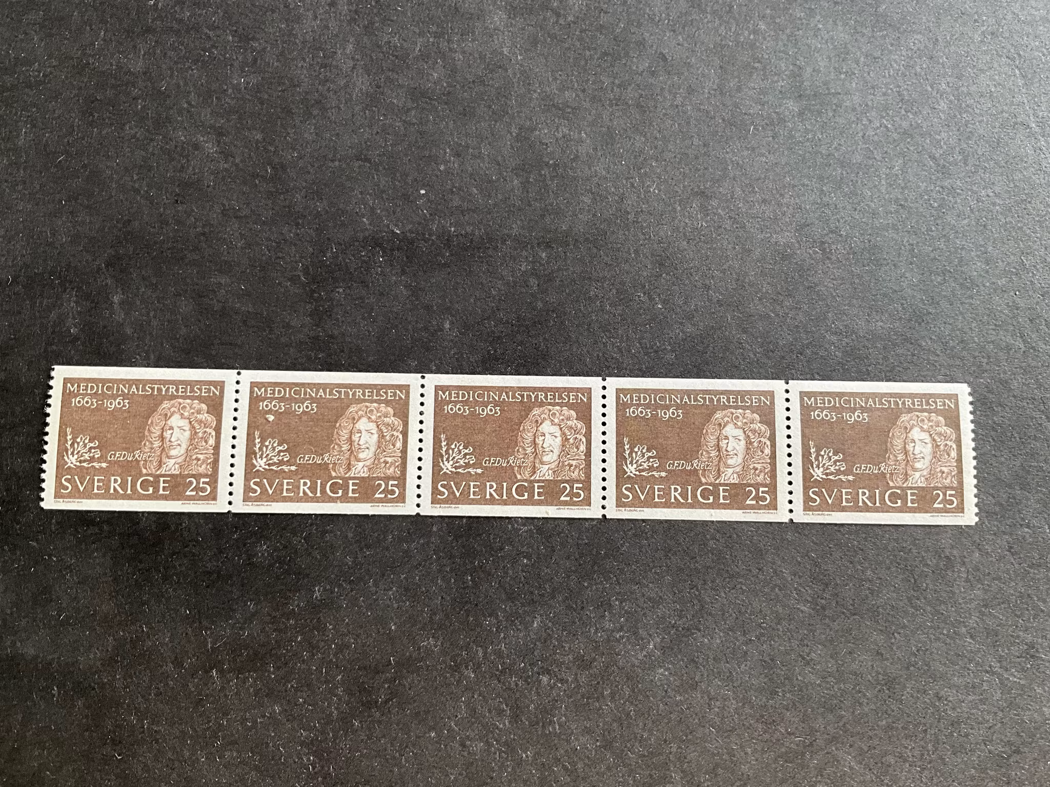 Medicinalstyrelsen facit nr 548 A postfriskt 5-strip