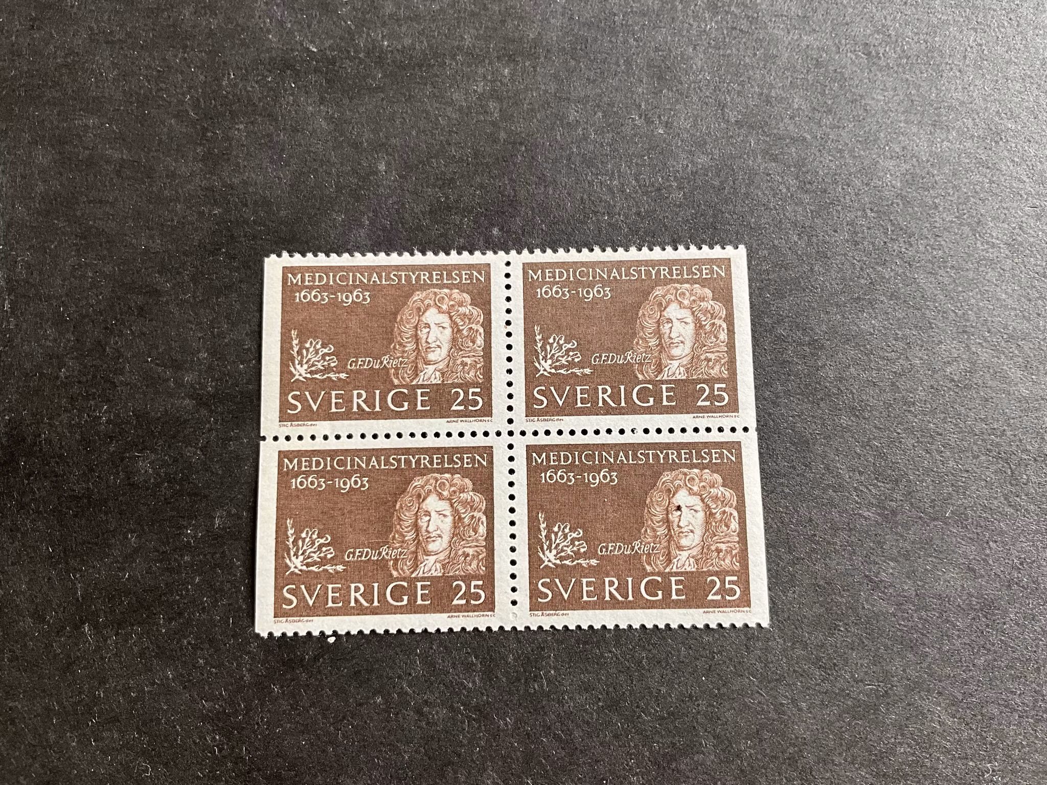 Medicinalstyrelsen facit nr 548 BB i postfriskt 4-block