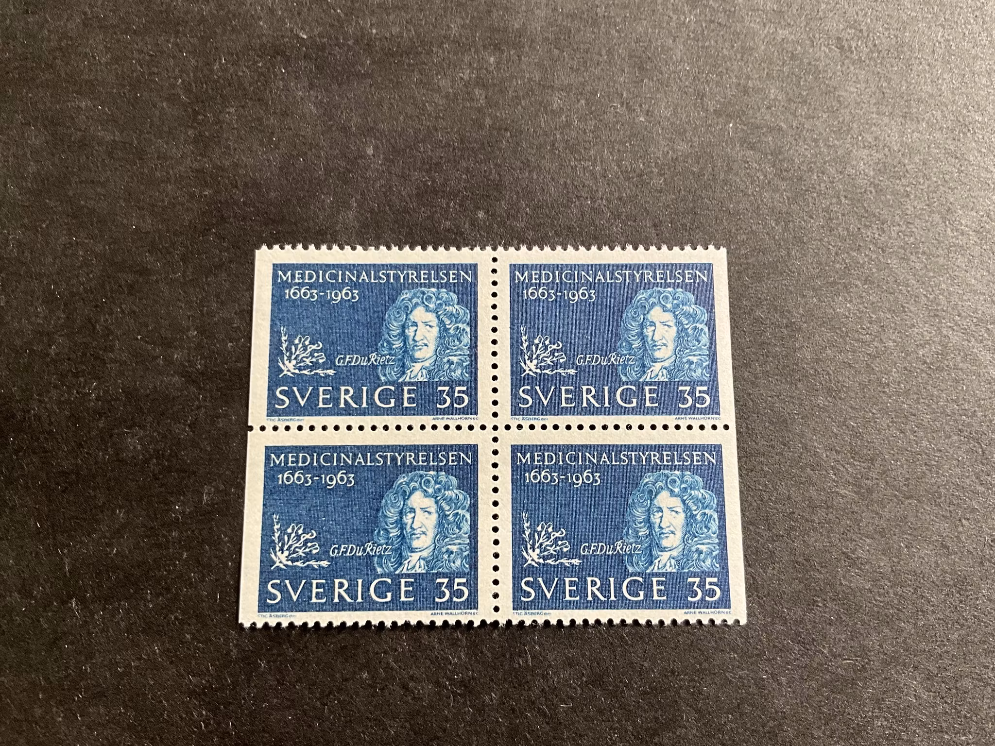 Medicinalstyrelsen facit nr 549 BB i postfriskt 4-block