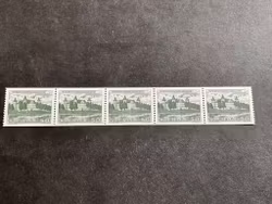 Byggnadsminnen 1962 facit nr 537 A i postfriskt 5-strip