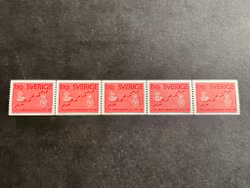 Lokalbrevböringen 100 år facit nr 533 postfriskt 5-strip