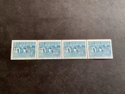 Skytteväsendet 100 år facit nr 514 i postfriskt 4-strip