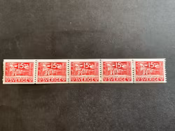 Riksdagen facit nr 242 A i postfriskt 5-strip